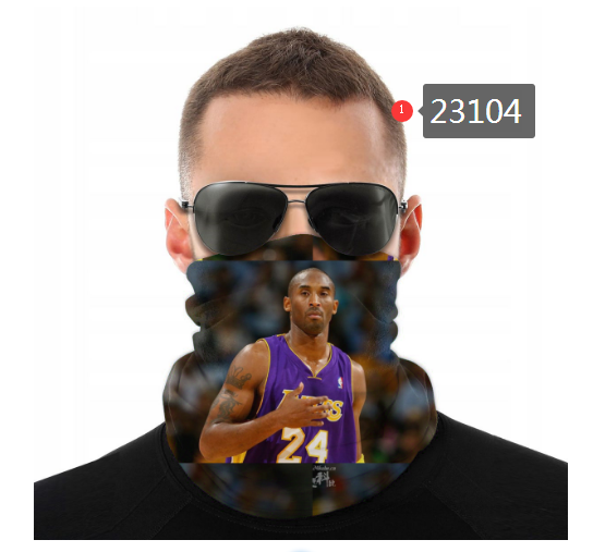 NBA 2021 Los Angeles Lakers #24 kobe bryant 23104 Dust mask with filter->->Sports Accessory
